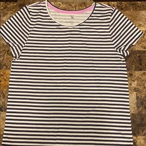 this is a white and black stripped shirt.